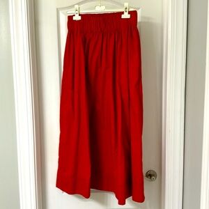 Red/orange maxi skirt